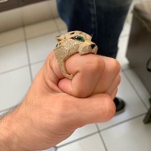 14k Yellow Gold Panther Ring